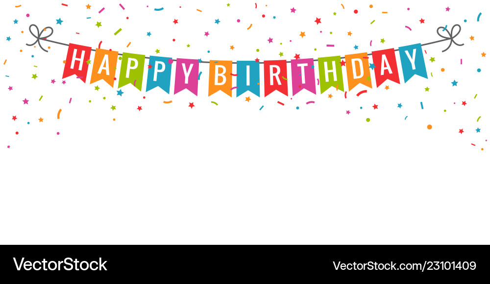 Colorful Birthday Party Banner vector image