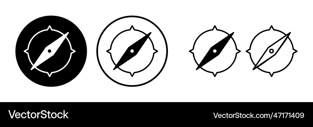 Compass icon navigation vector image