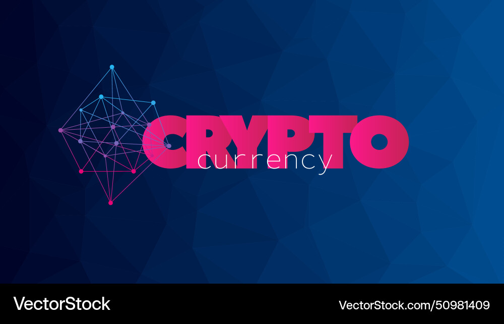 Cryptocurrency blockchain technology pattern Vector Image