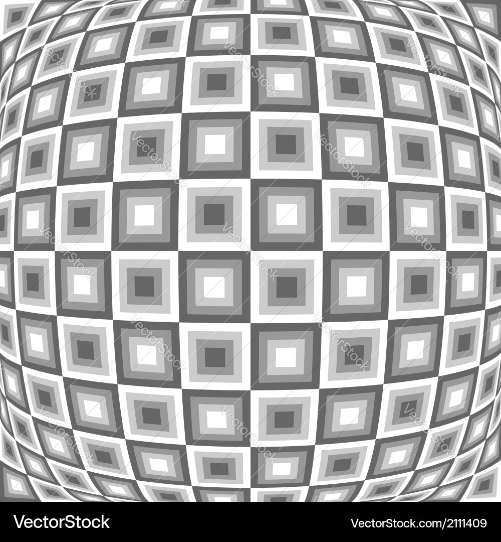 Design monochrome warped checked pattern vector image