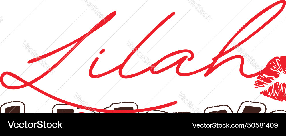 Lilah i love you Royalty Free Vector Image - VectorStock