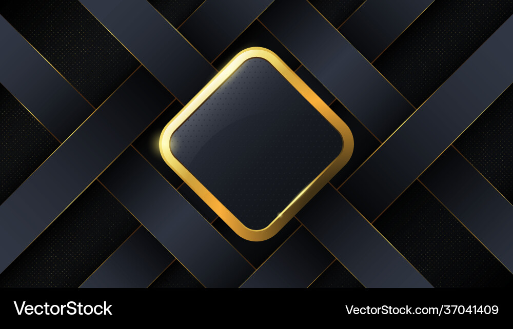 Luxury Golden Square Background vector image