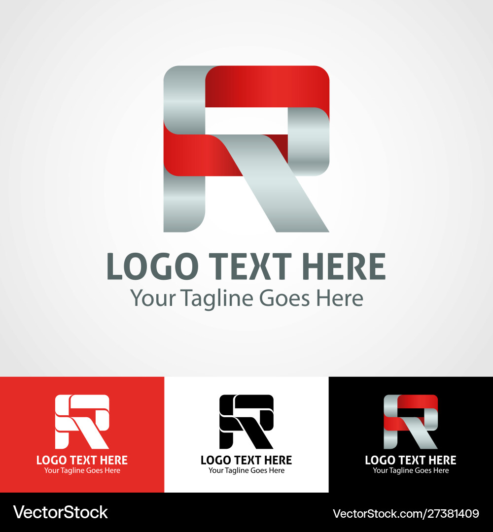 Modern R Initial Logo - Tech & Style vector image