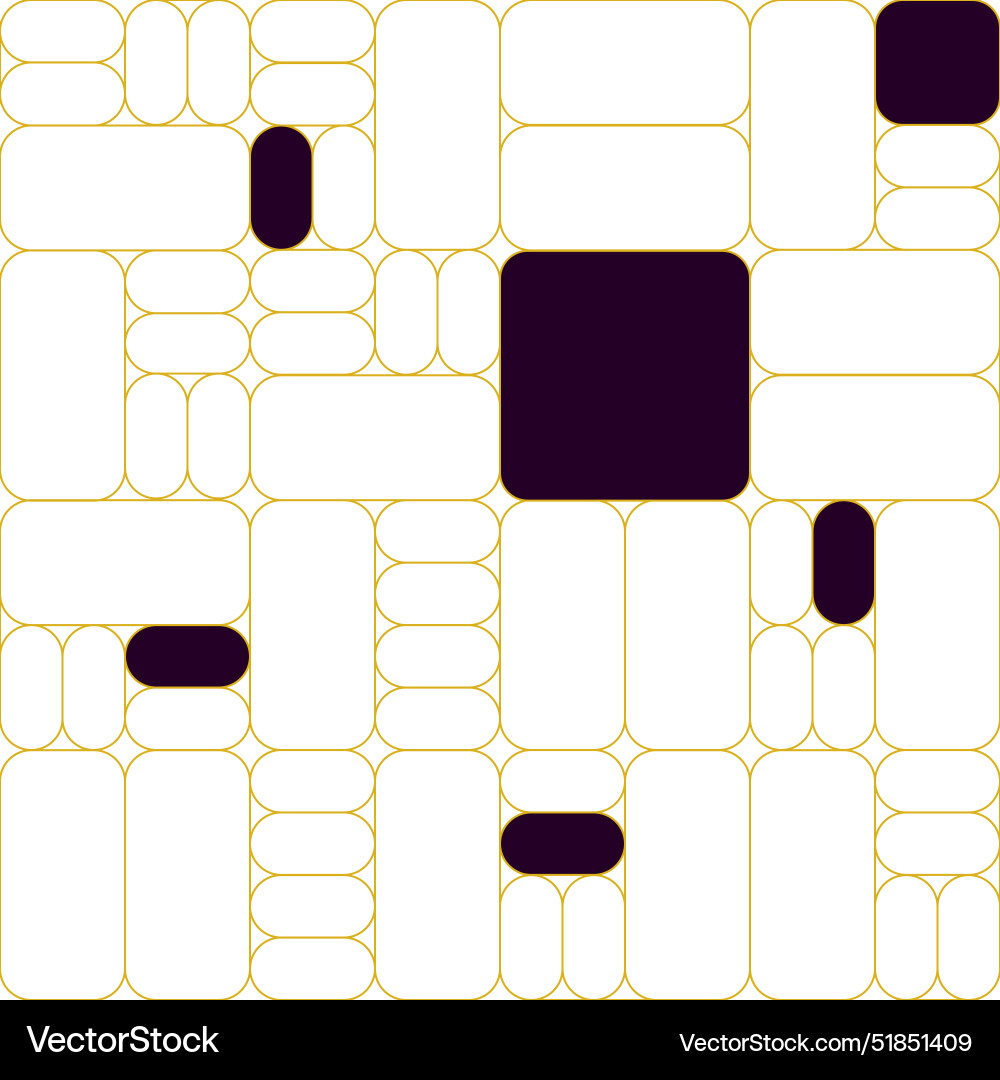 Rounded rectangular seamless pattern Rounded rectangular seamless pattern vector image