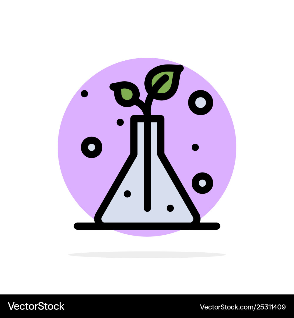 Science flask trees abstract circle background Science flask trees abstract circle background vector image