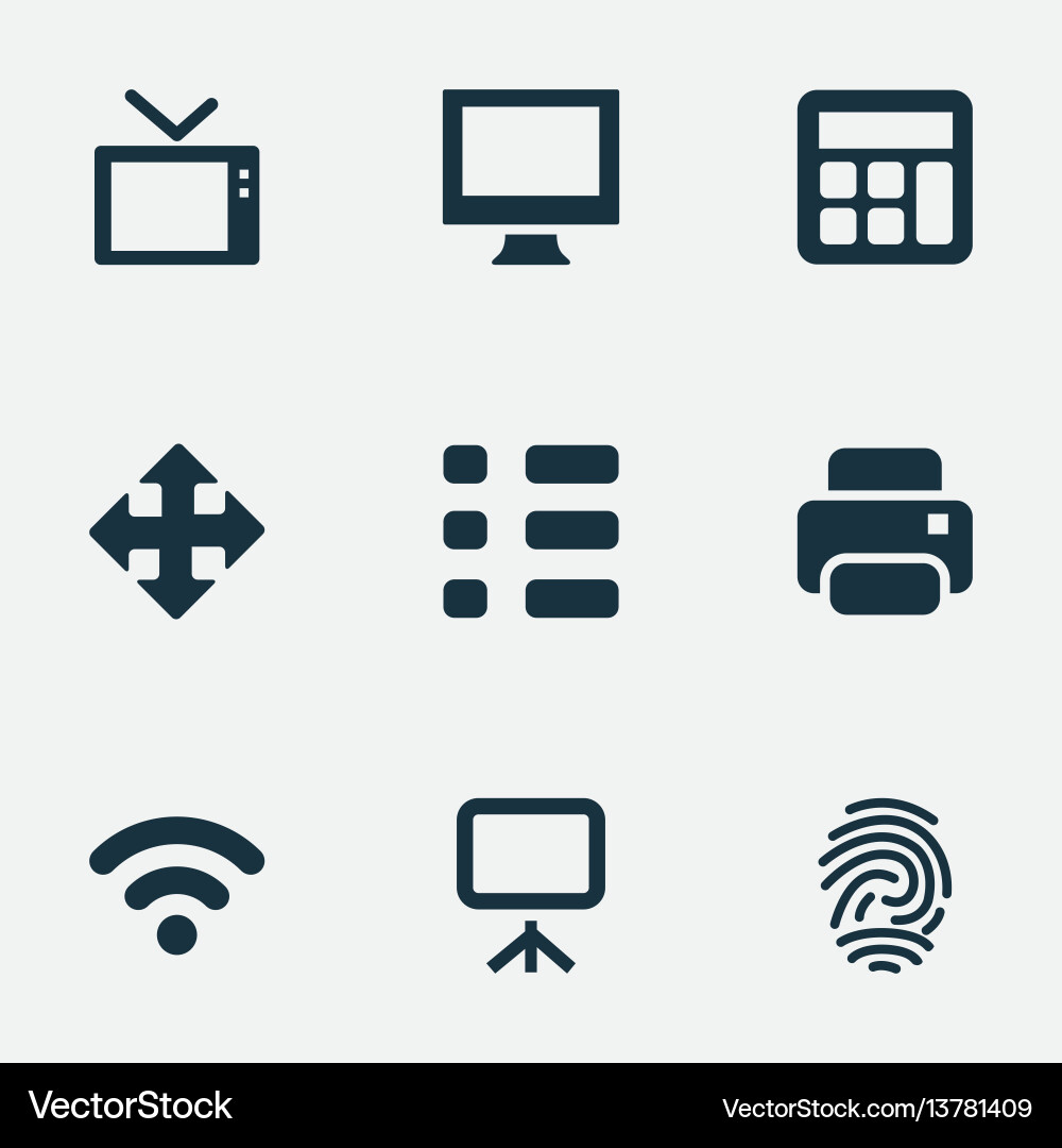 Set of simple gadget icons Set of simple gadget icons vector image