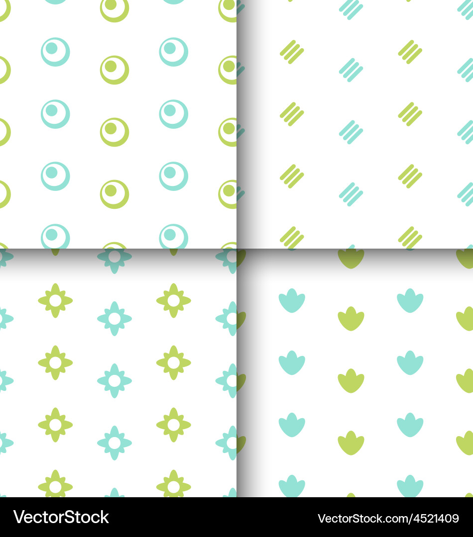 Set seamless pattern with geometric texture Vector Image