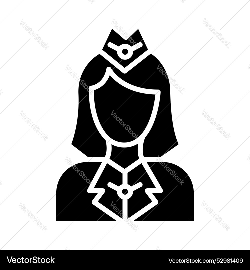 Stewardess icon set flight crew business symbol Vector Image