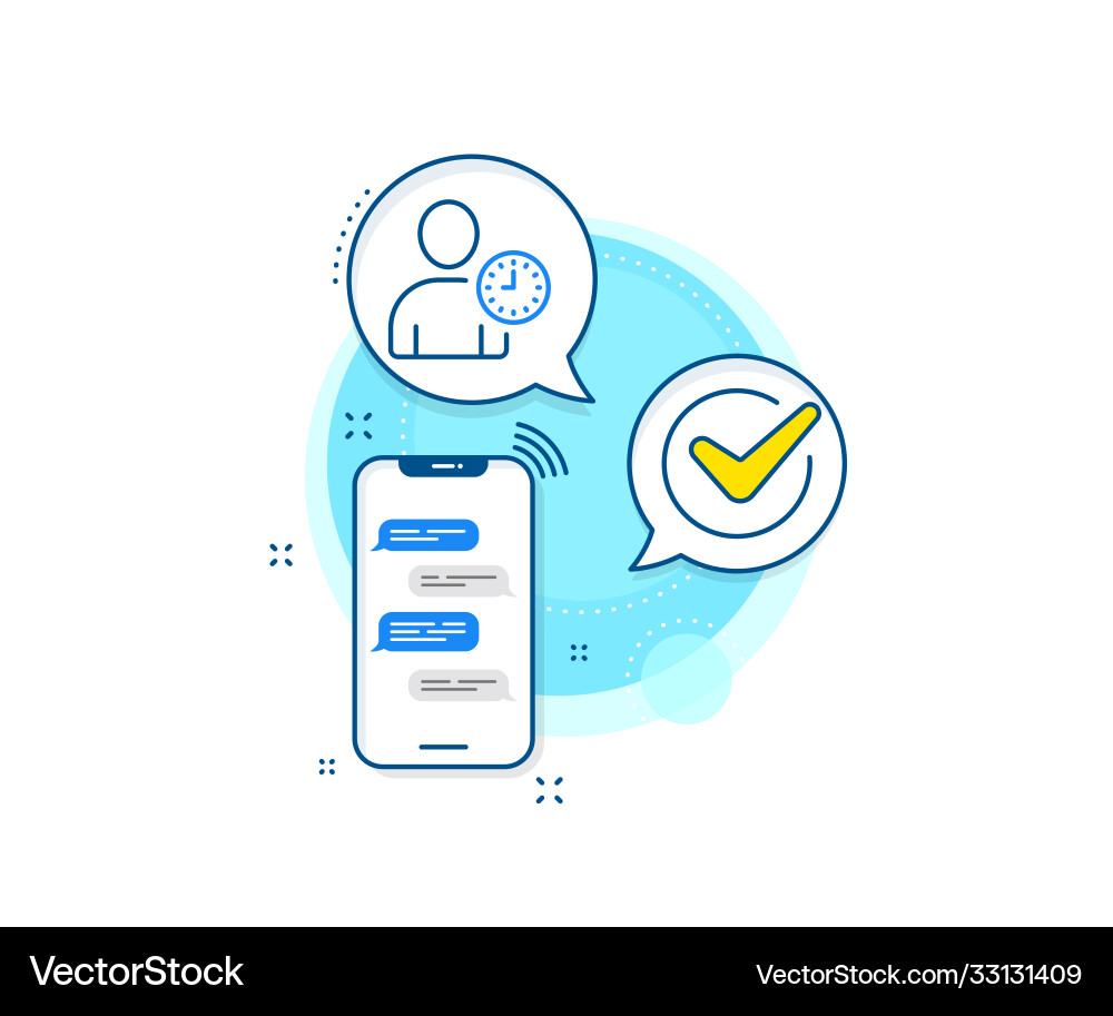 User with clock line icon profile avatar sign User with clock line icon profile avatar sign vector image