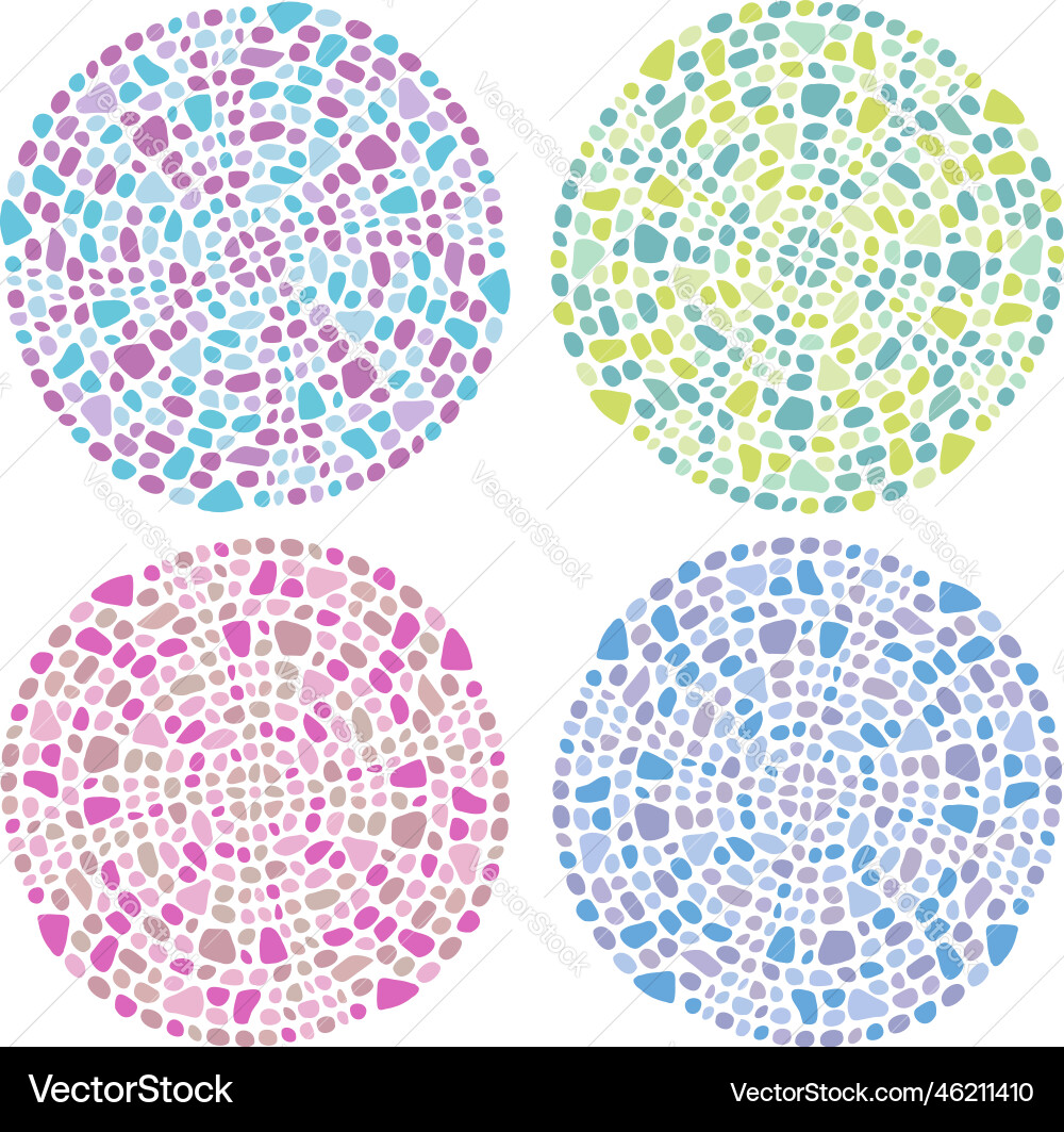 Abstract colorful mosaic round pattern vector image