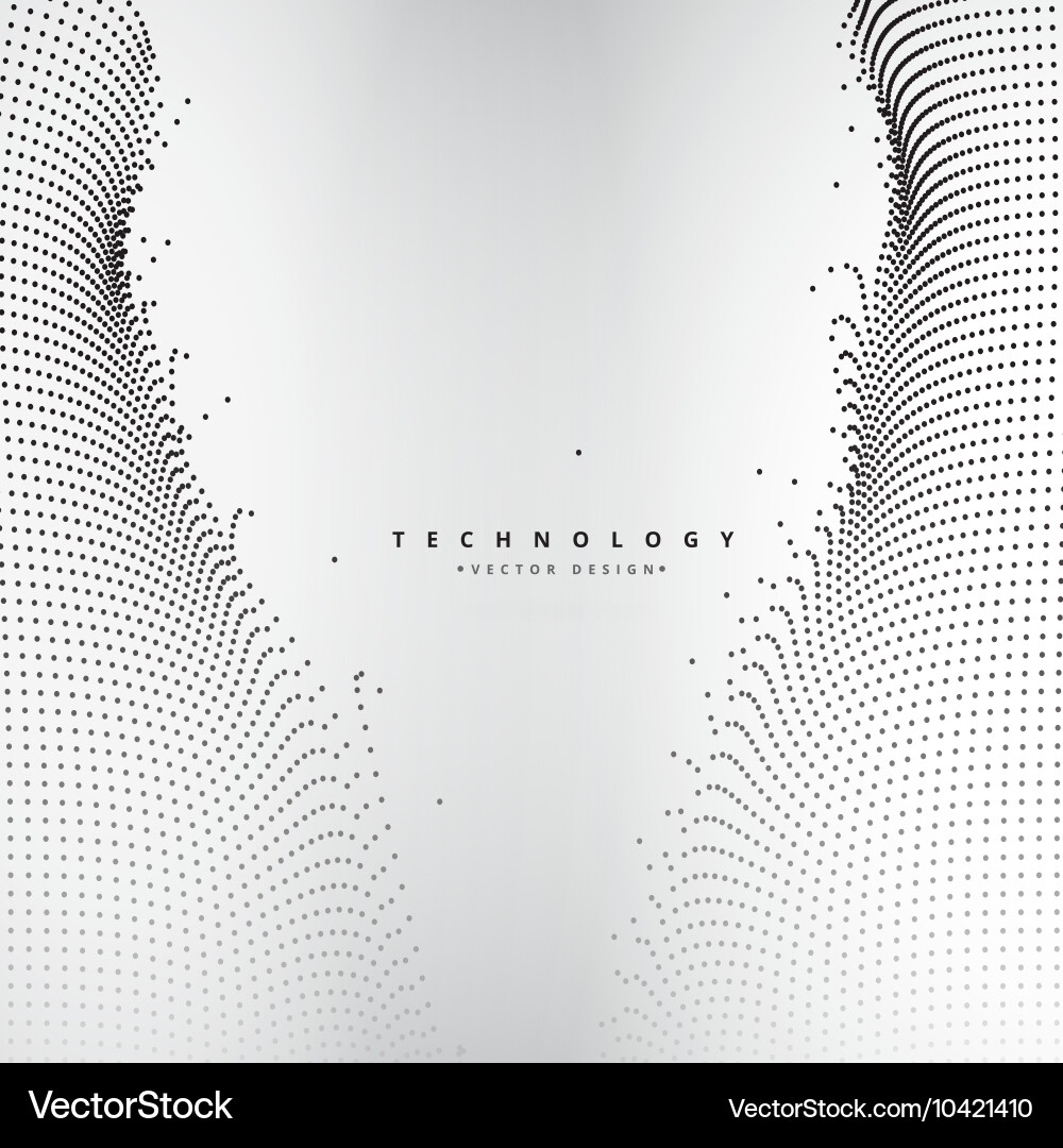 Abstract technology dots mesh Vector Image