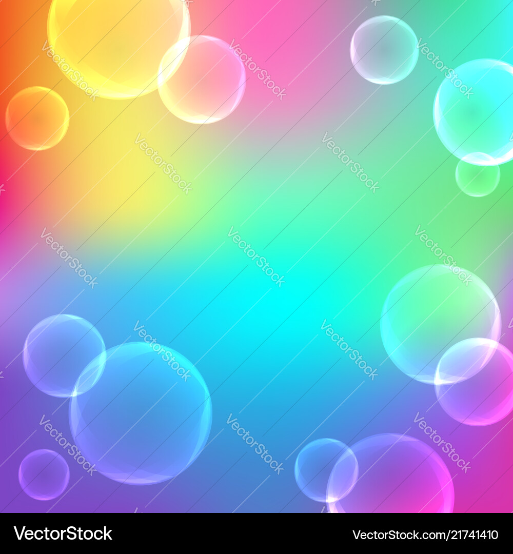 Bubbles on abstract gradient background Vector Image