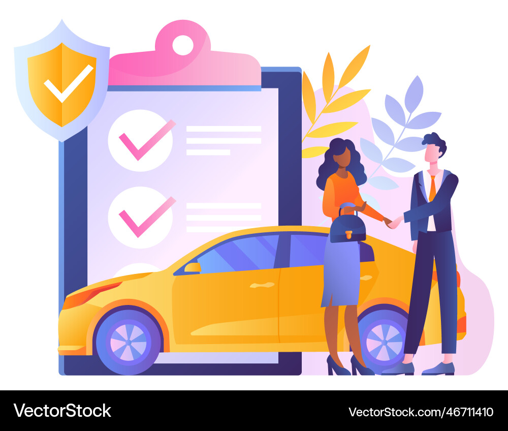 Car insurance concept Car insurance concept vector image