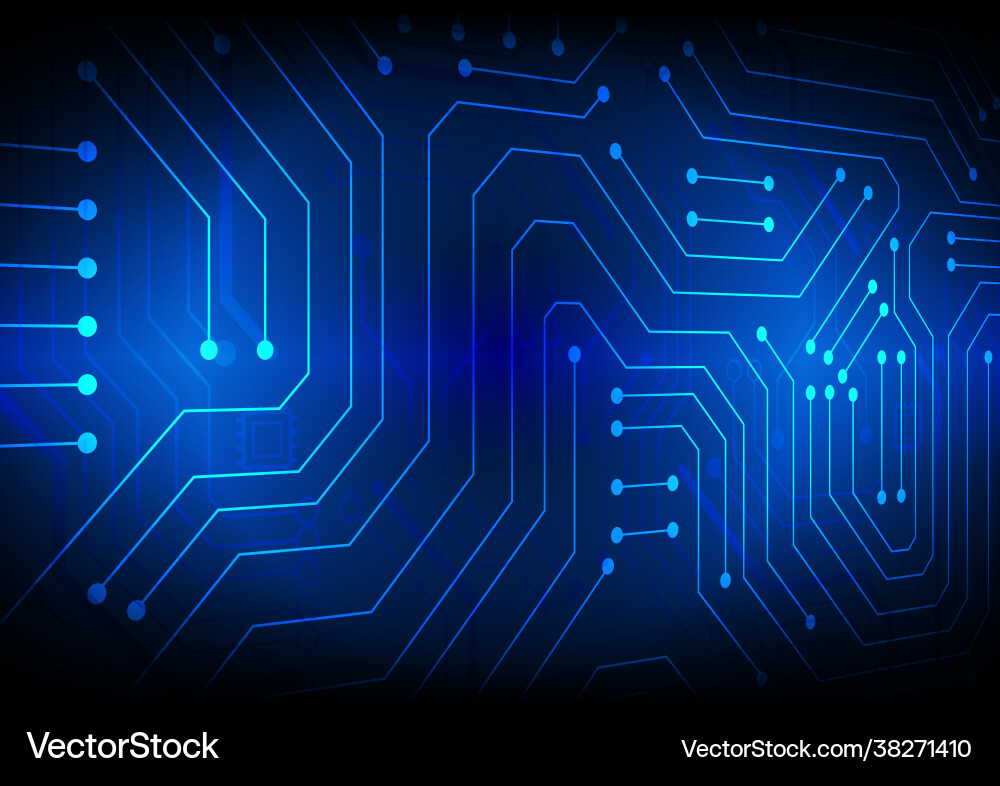 Circuit technology background with hi-tech Circuit technology background with hi-tech vector image