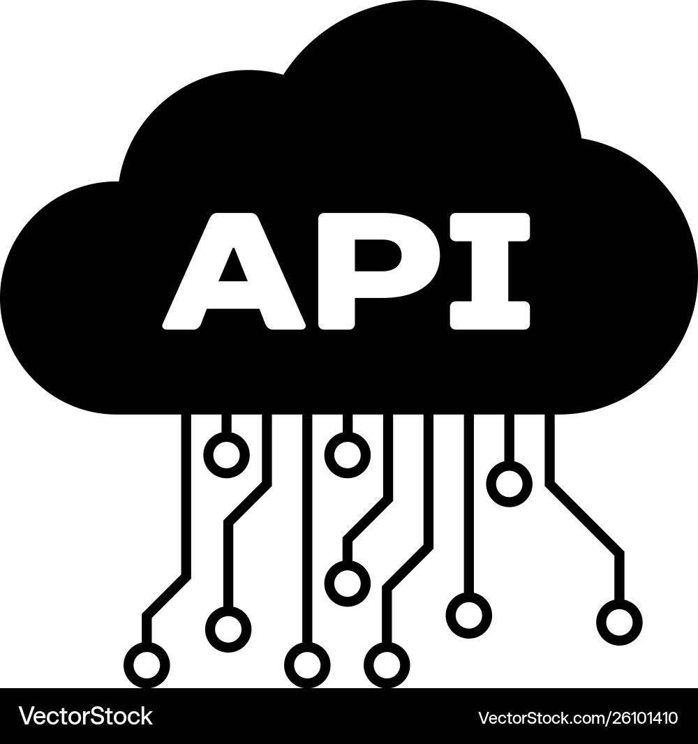 Cloud API Interface Icon vector image