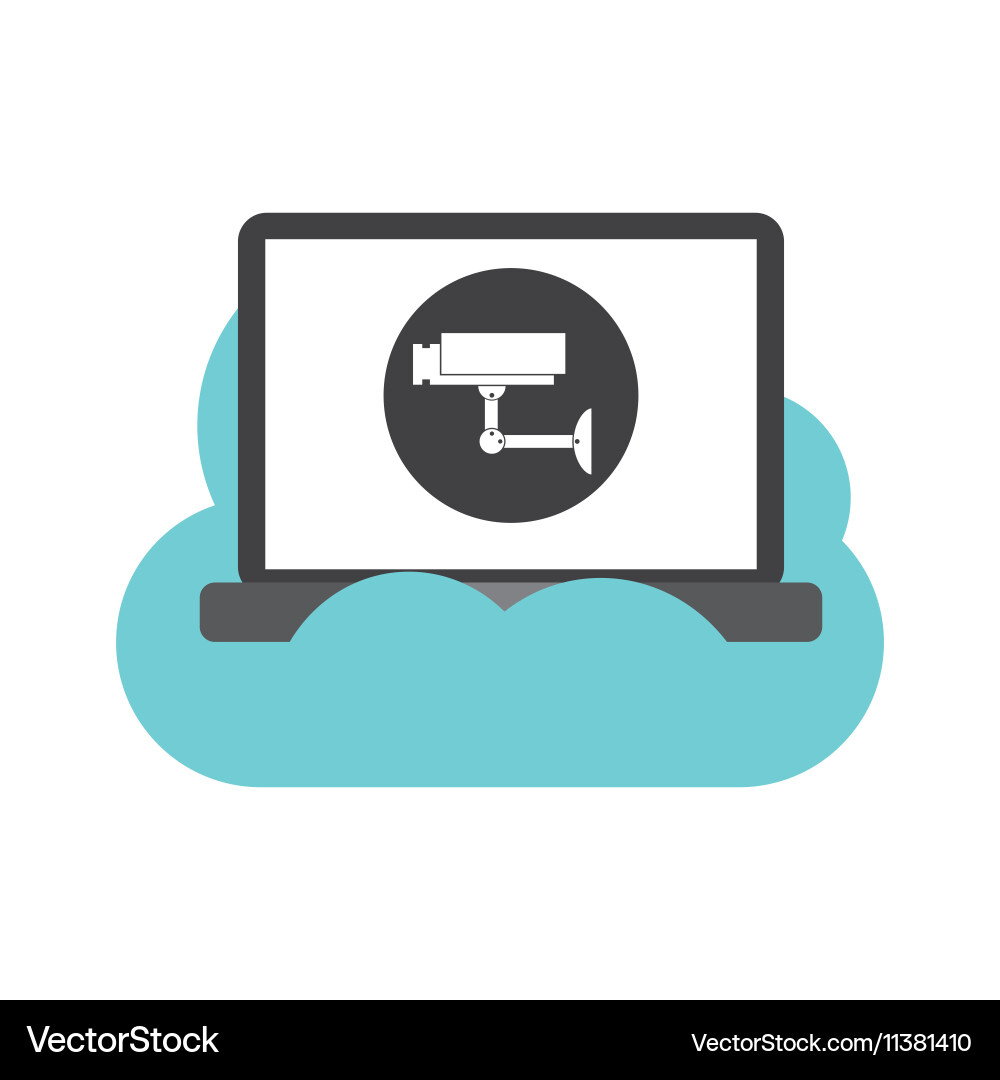 Cloud computing data storage vector image
