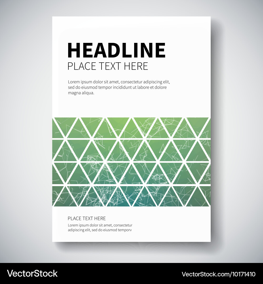 Cover design with abstract colorful triangulated vector image