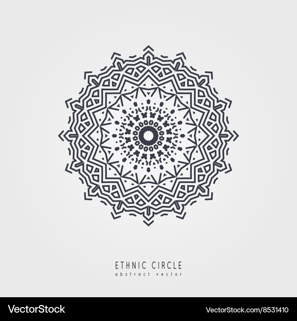Ethnic mystical pattern with triangle and circles Ethnic mystical pattern with triangle and circles vector image
