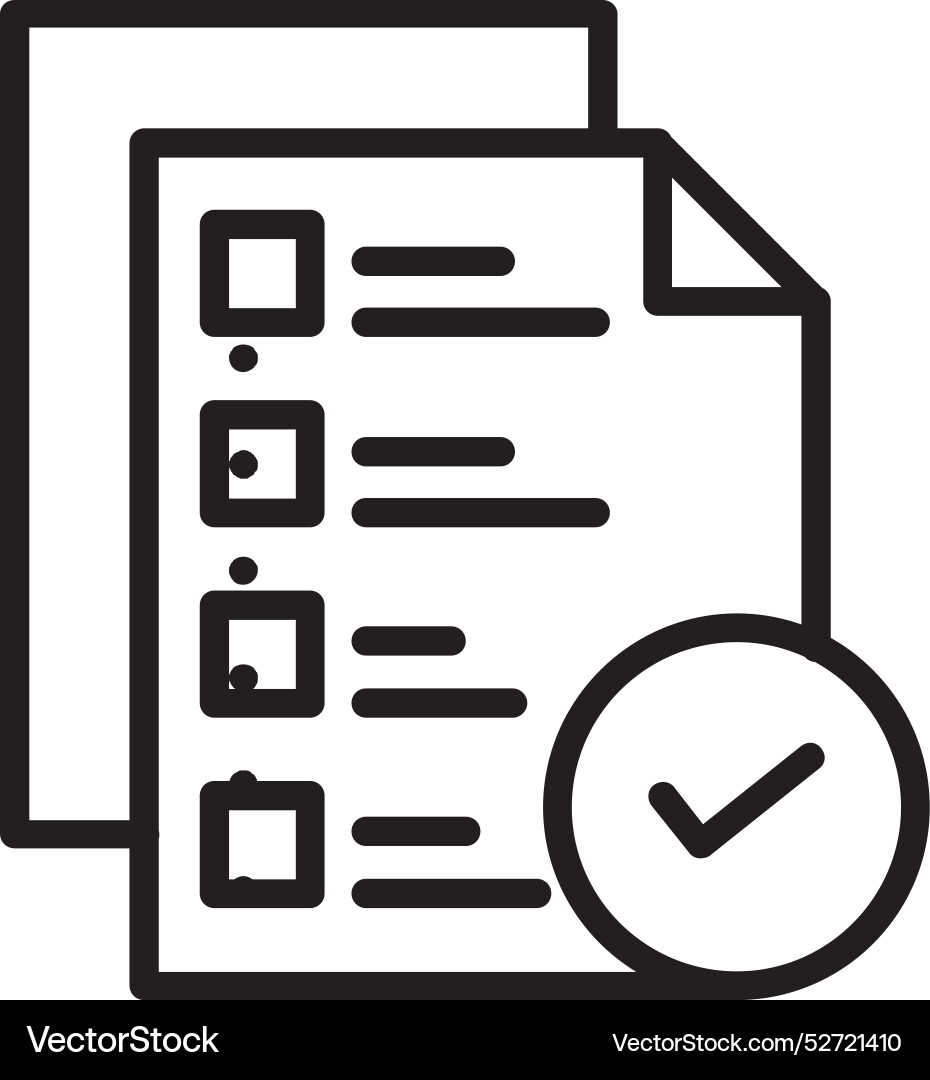 File check line icon design Vector Image
