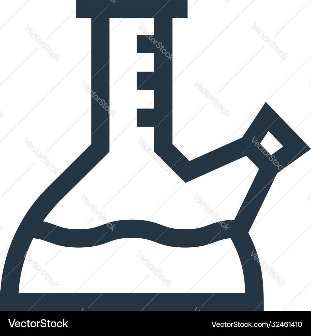 Flask icon editable stroke linear Flask icon editable stroke linear vector image