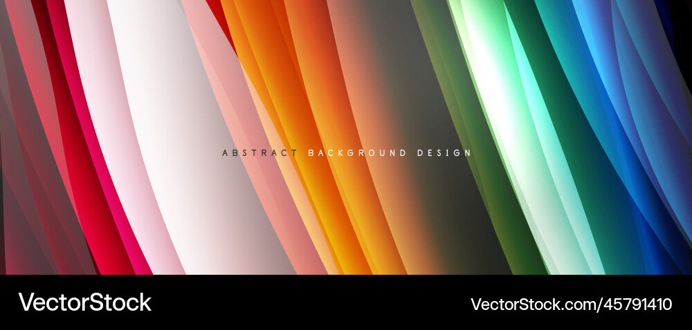 Fluid wave lines with trendy color gradient Vector Image