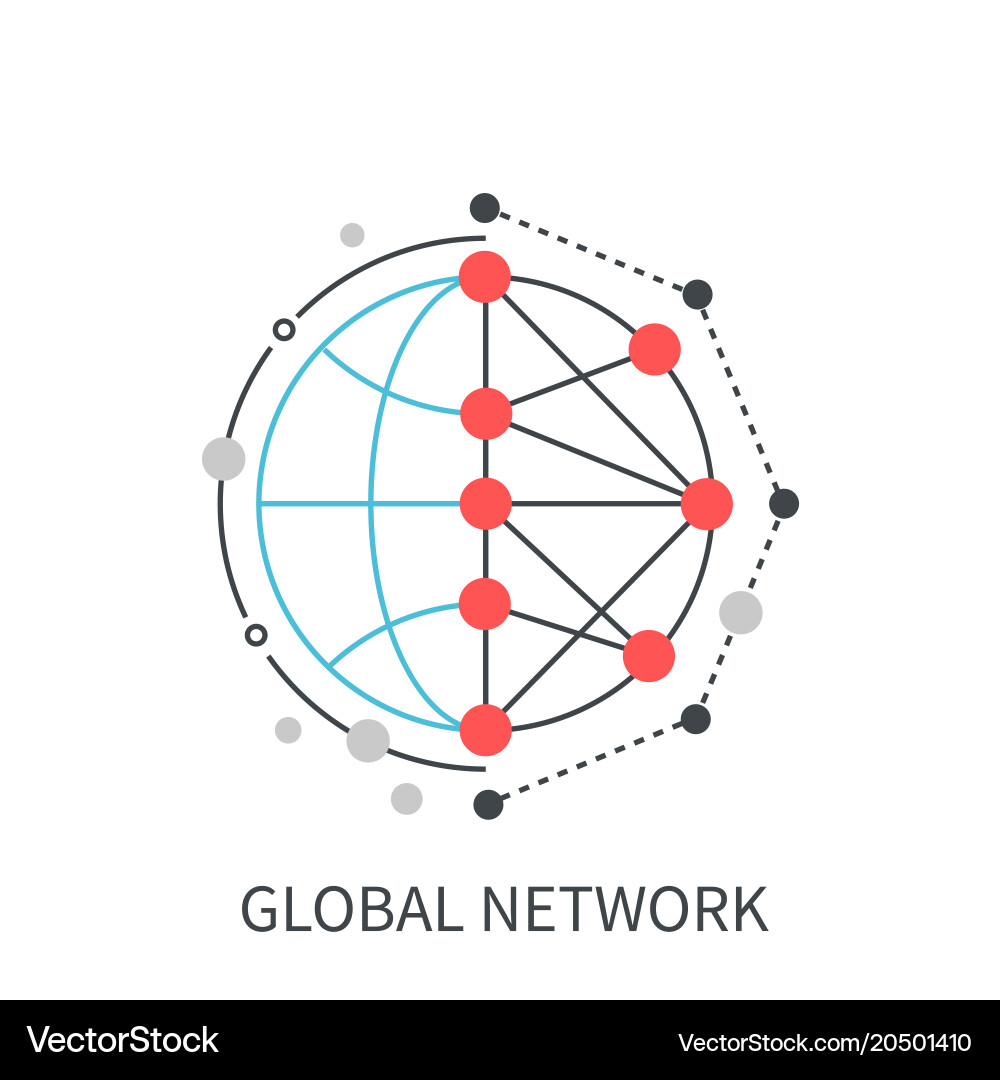 Global Connection Network vector image