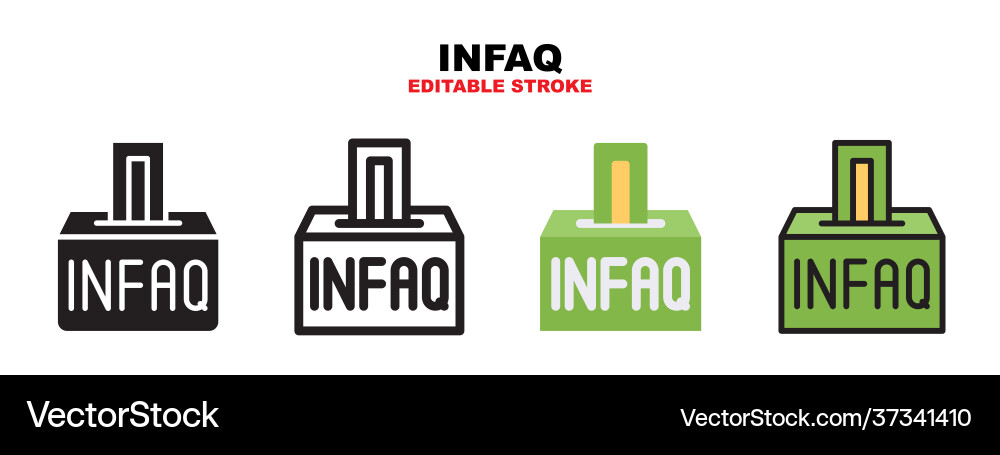 Infaq icon set with different styles Infaq icon set with different styles vector image