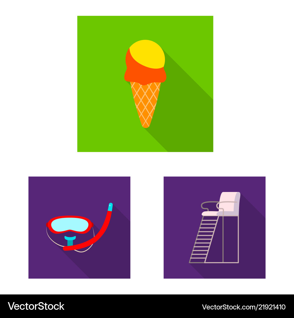 Isolated object of pool and swimming icon vector image