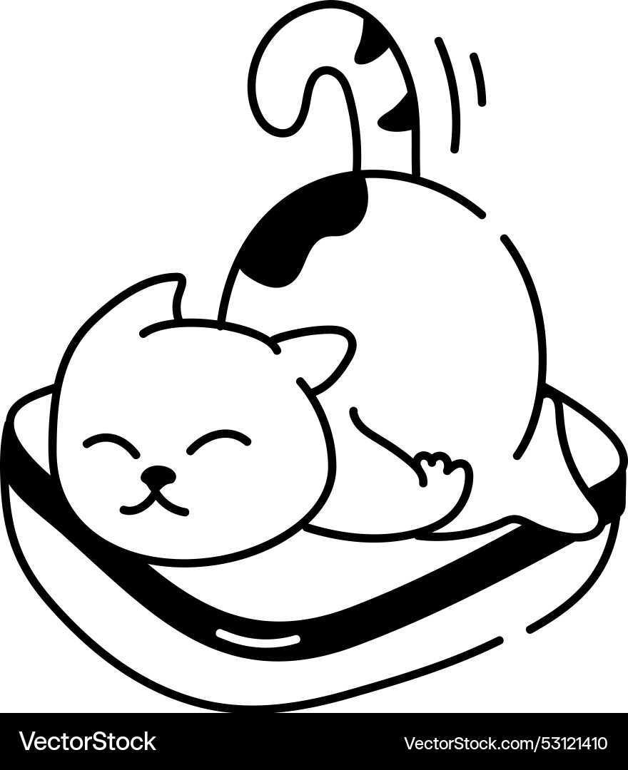 Lazy cat vector image