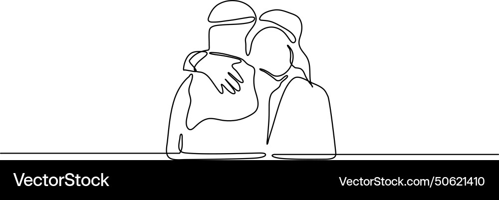 Muslim men hugging each other Vector Image