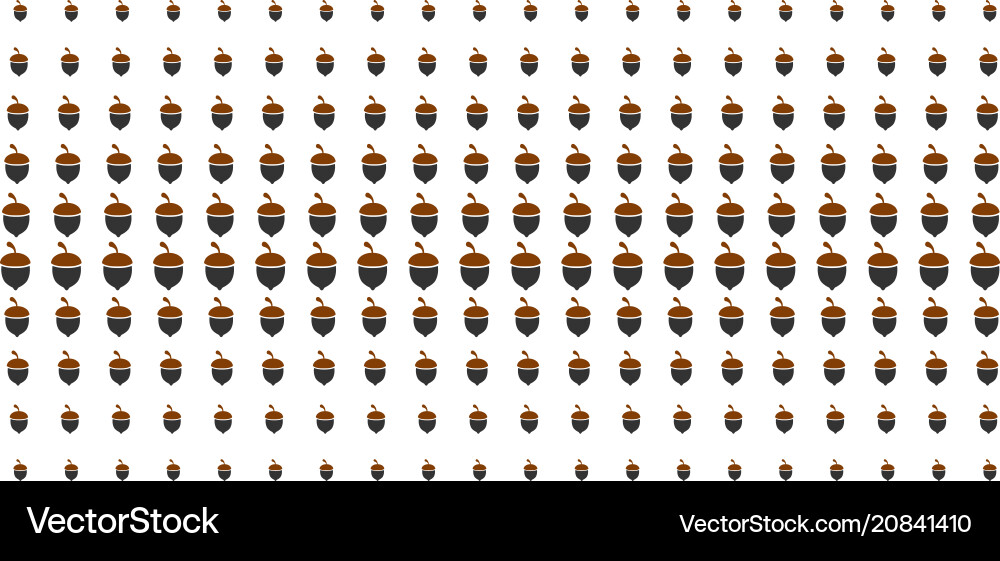 Oak acorn shape halftone pattern Vector Image