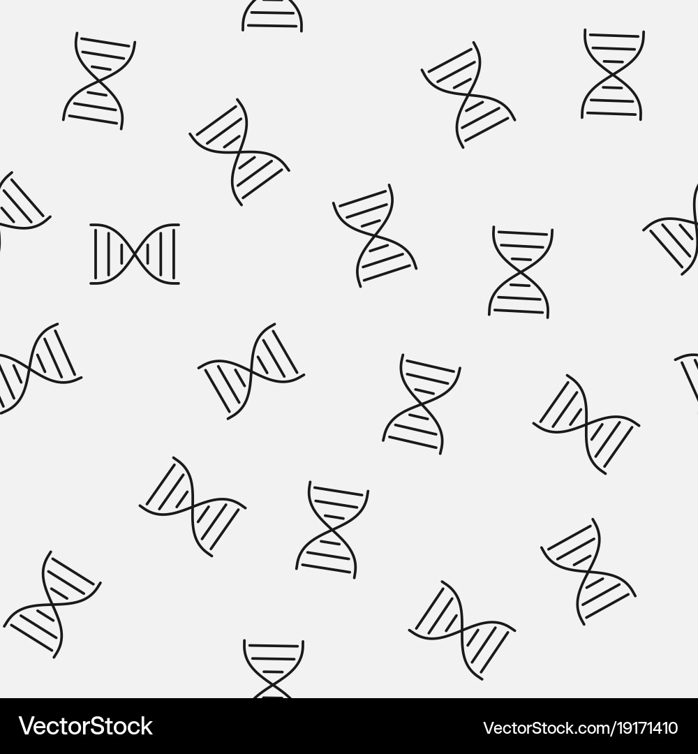 Outline dna abstract seamless pattern Vector Image