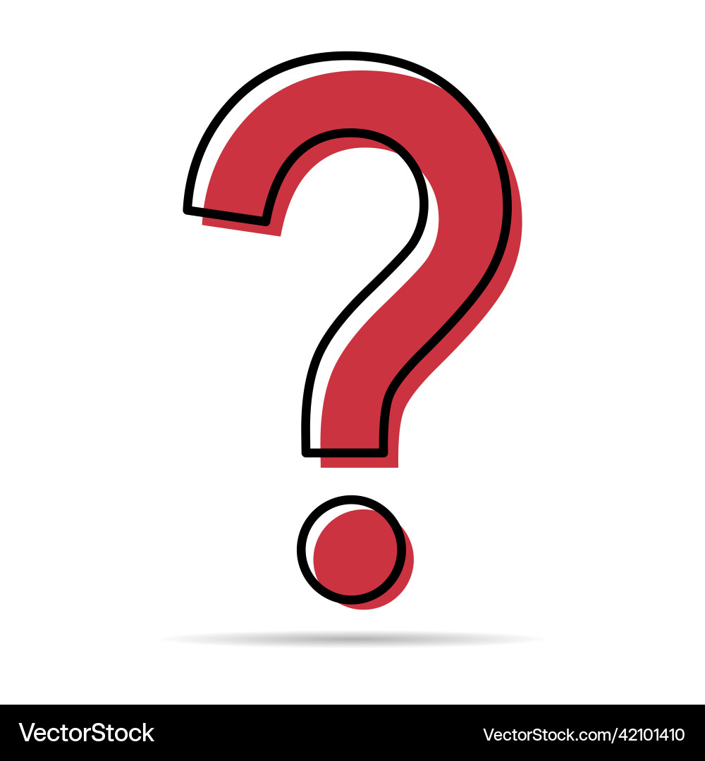 Question icon mark with shadow help or ask bubble Question icon mark with shadow help or ask bubble vector image