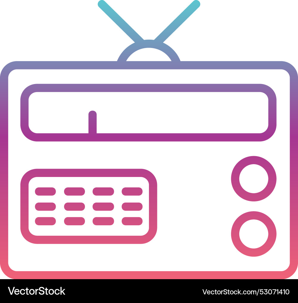 Radio line gradient design Vector Image