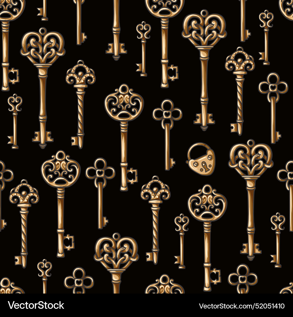 Seamless pattern with keys Seamless pattern with keys vector image