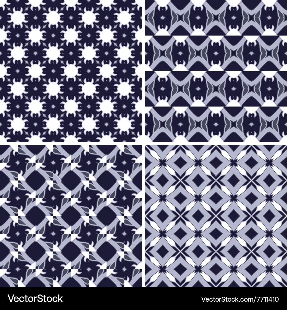 Seamless patterns set Vector Image
