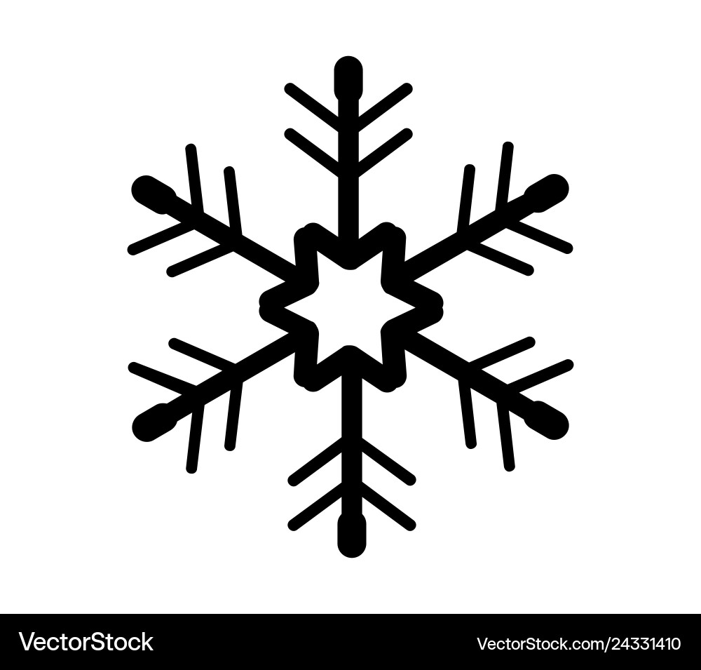 Snowflake icon vector image