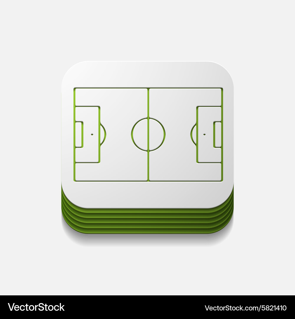 Square button playing field vector image