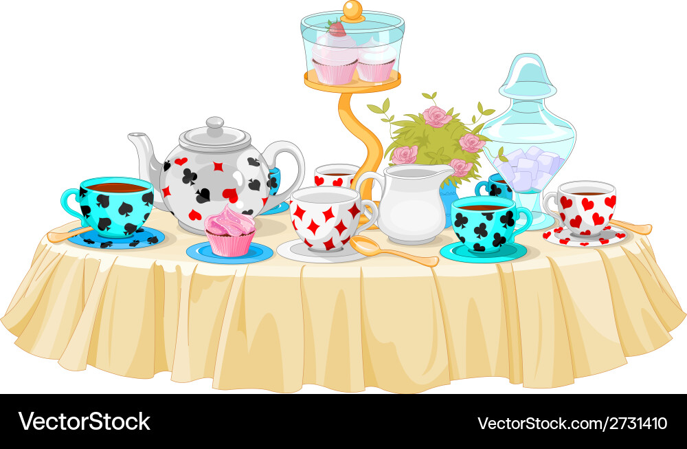 Tea party Royalty Free Vector Image - VectorStock