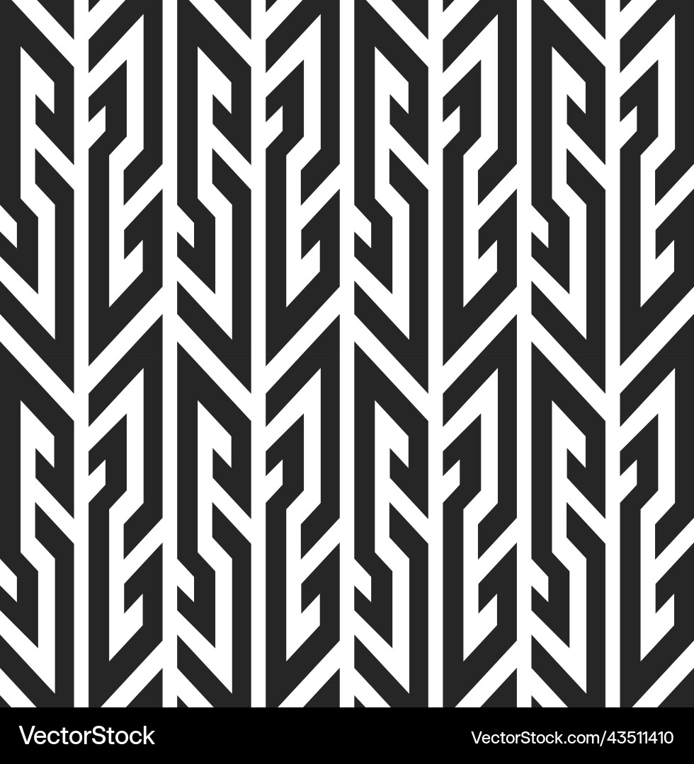 Tribal monochrome seamless pattern Tribal monochrome seamless pattern vector image