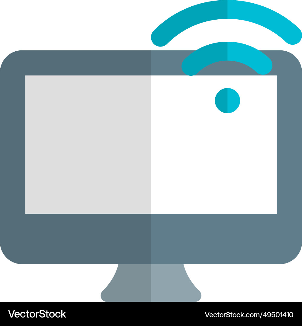 Wireless connectivity in desktop for internet vector image