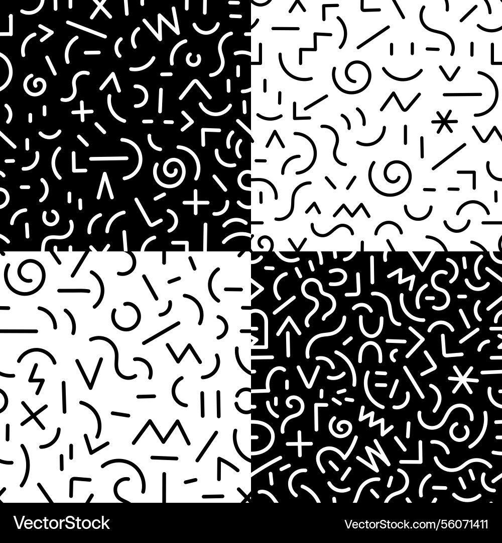 Abstract lines sign and symbols seamless pattern Abstract lines sign and symbols seamless pattern vector image
