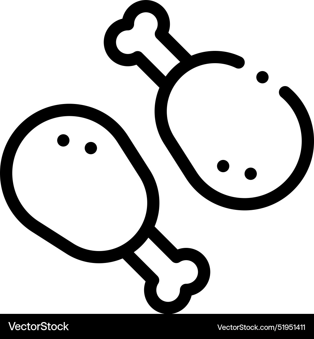 Chicken icon thin linear style design isolated Chicken icon thin linear style design isolated vector image
