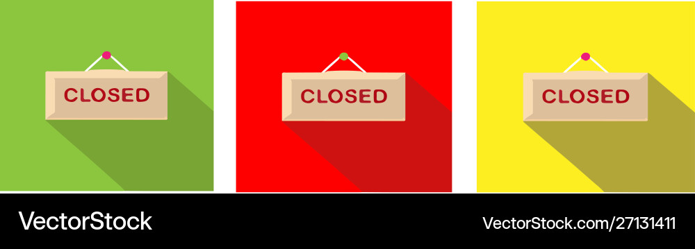 Closed on color background Closed on color background vector image