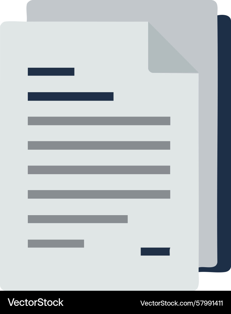 Document icon with layered paper sheets Vector Image