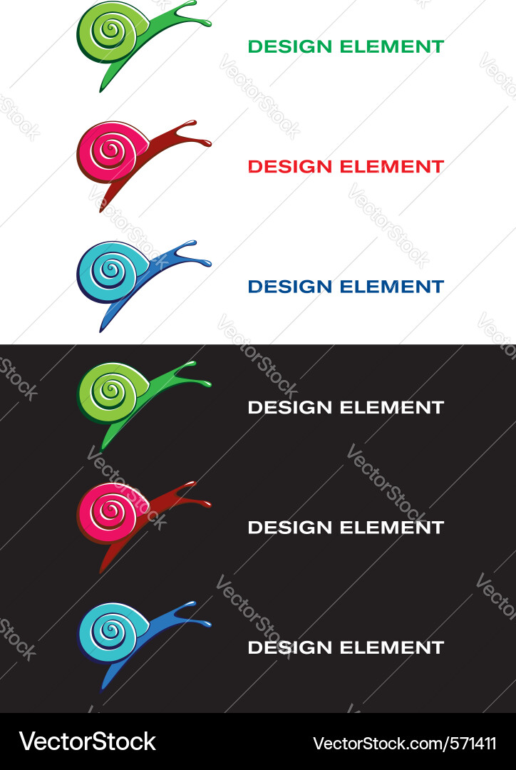 Elegant Snail Logo Vector Image