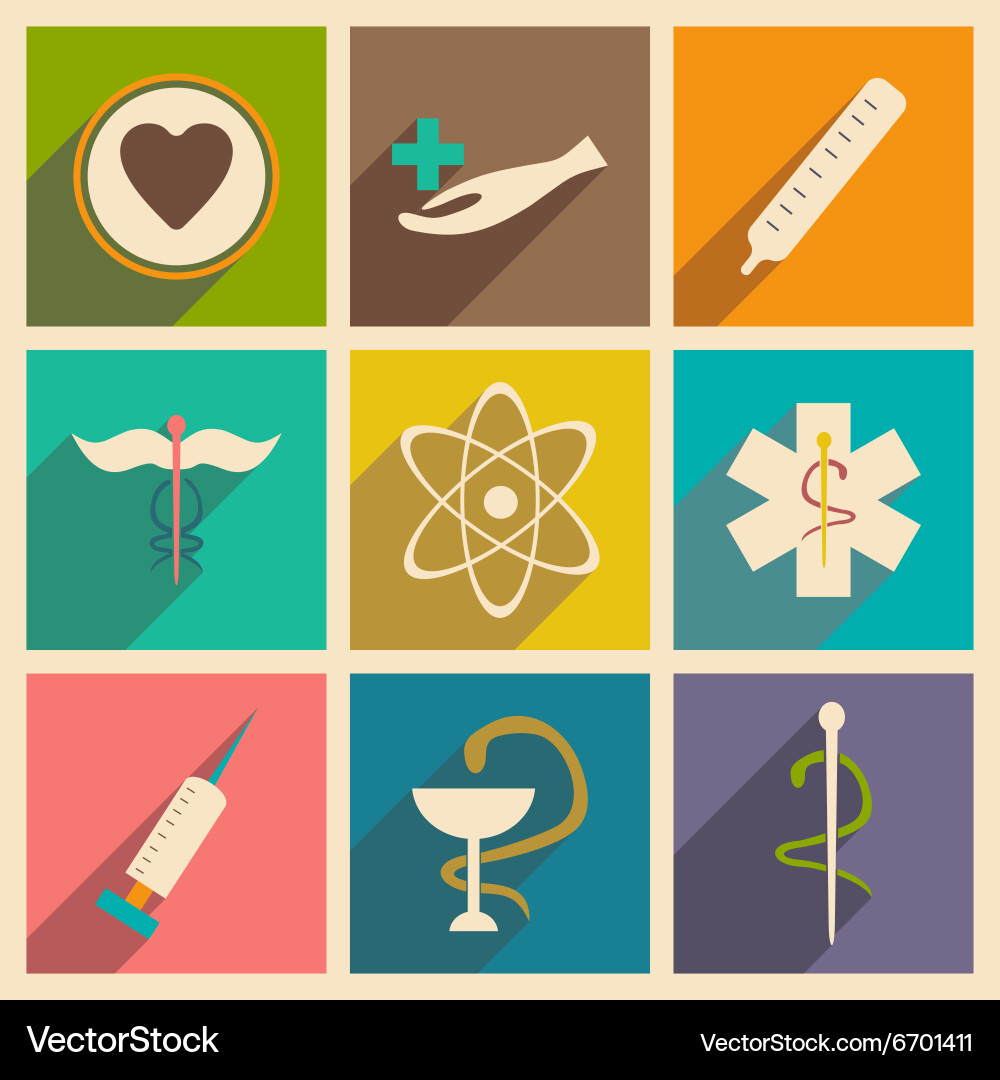 Flat with shadow concept and mobile application Vector Image