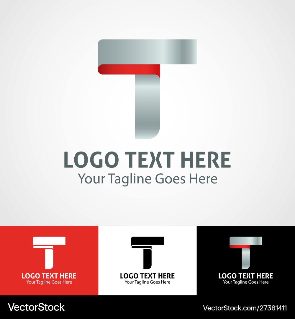 Hi-Tech trendy initial icon logo t Hi-Tech trendy initial icon logo t vektorbild