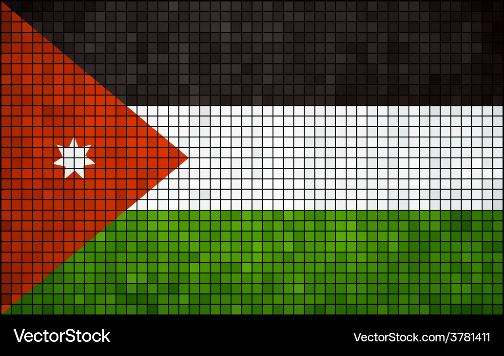 Jordan map with flag inside Vector Image