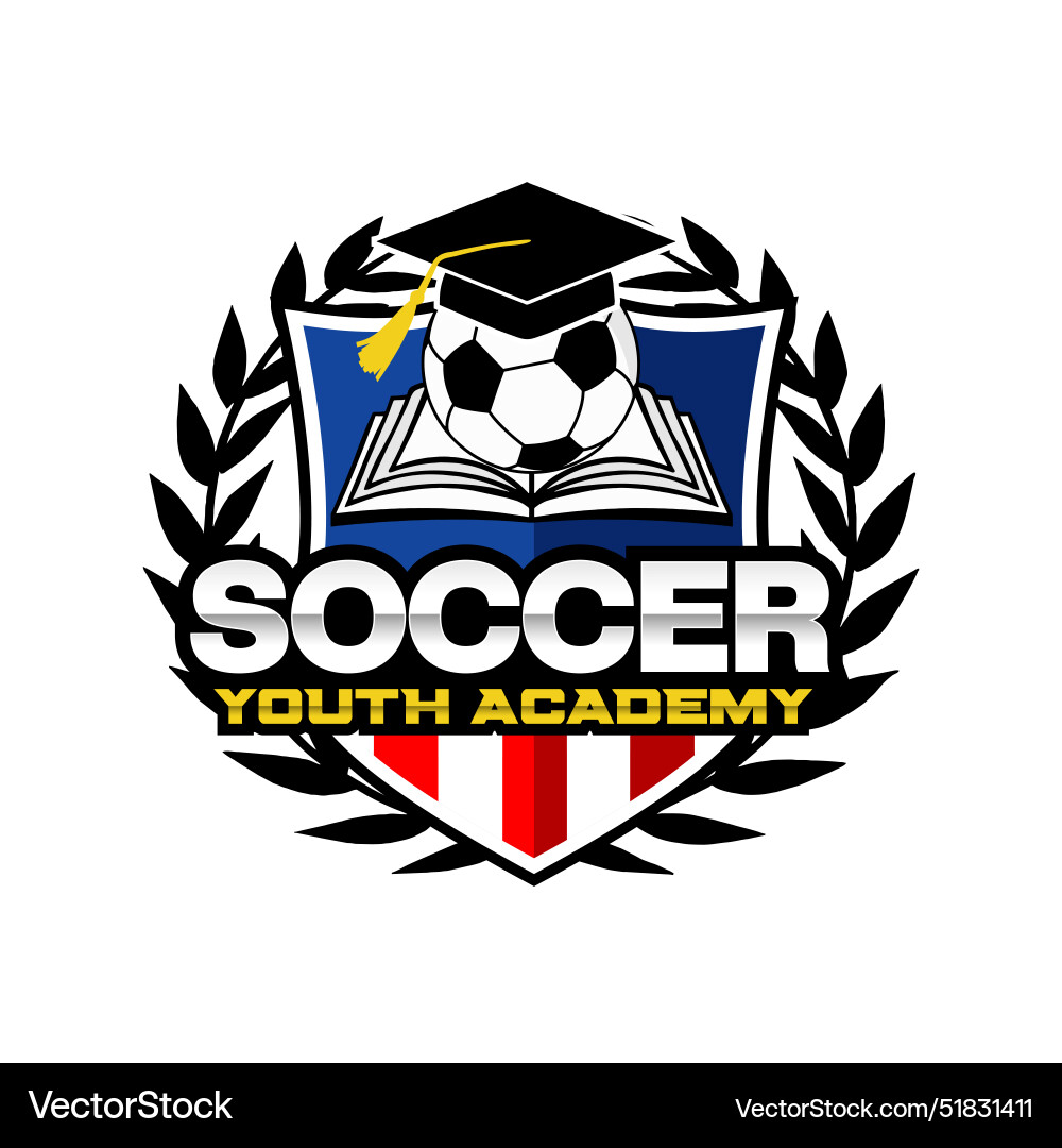 Logo design template for soccer team Vector Image